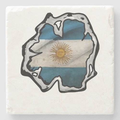 Argentina flag  stone coaster