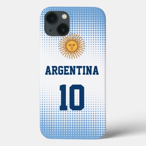 Argentina Flag Sun of May _ Custom Player Number iPhone 13 Case