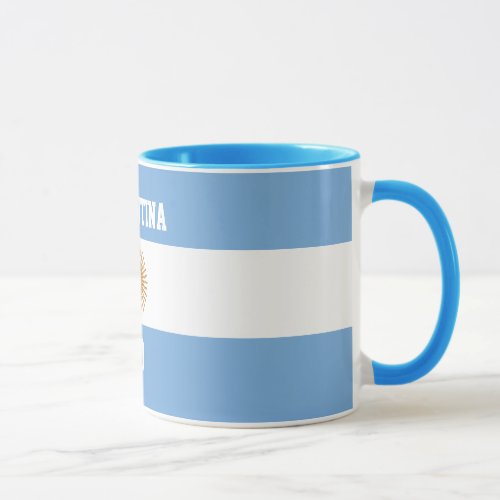 Argentina Flag Sun of May _ Favorite Player Number Mug