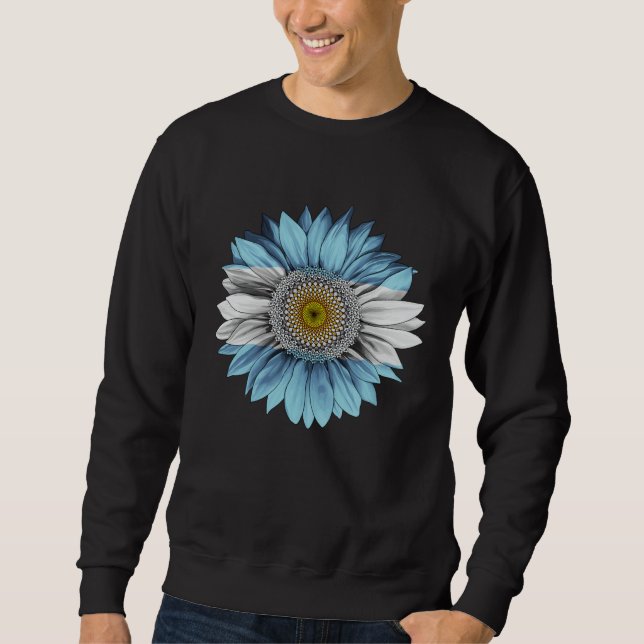 Argentina Flag Sunflower Argentinean Roots Proud P Sweatshirt (Front)