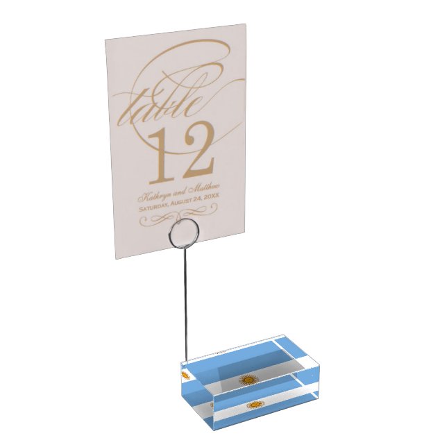 Argentina flag table place card holder for wedding (Corner)