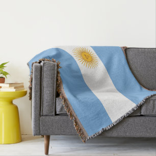 Argentina flag throw blanket