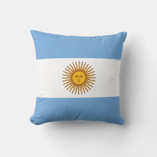 Argentina Flag Throw Pillow
