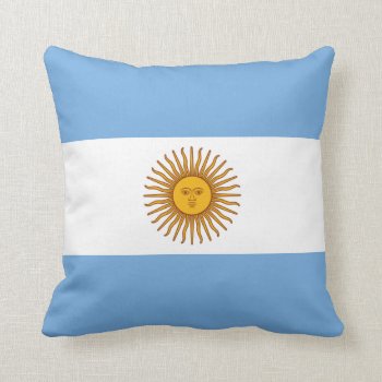 Argentina Flag Throw Pillow by AZ_DESIGN at Zazzle