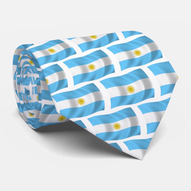 Argentina Flag Tie (Rolled)
