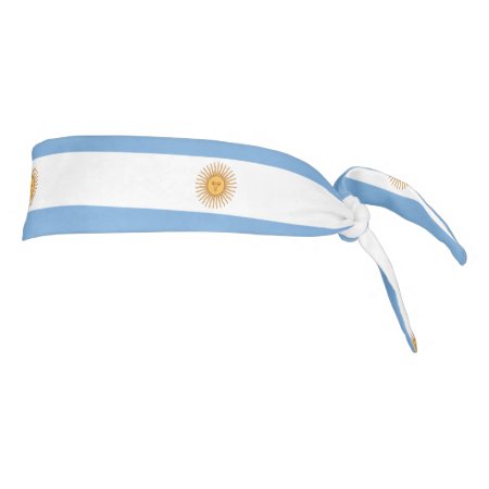 Argentina Flag Tie-back Athletic Head Band