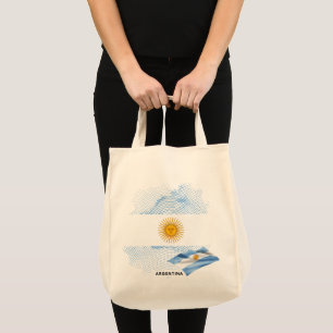 Argentina flag tote bag