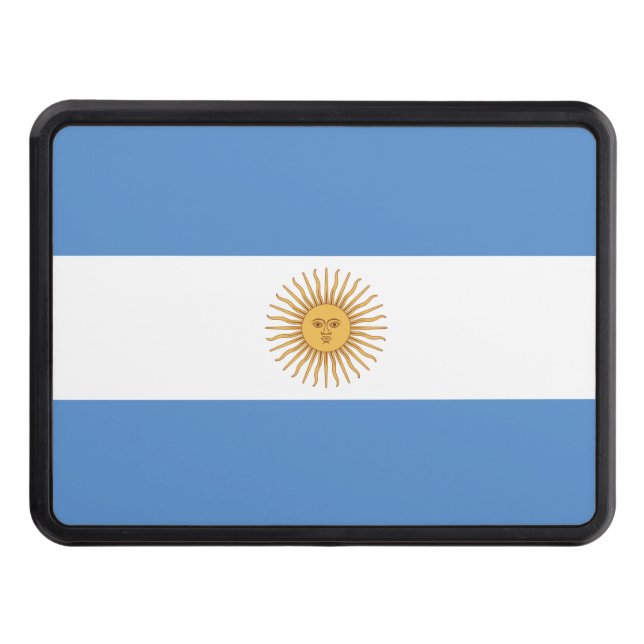 Argentina Flag Trailer Hitch Cover (Front)