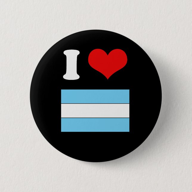 Argentina Flag Tshirt Button (Front)