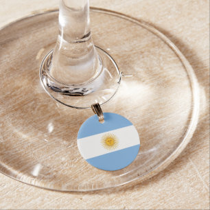 Argentina flag wine charm