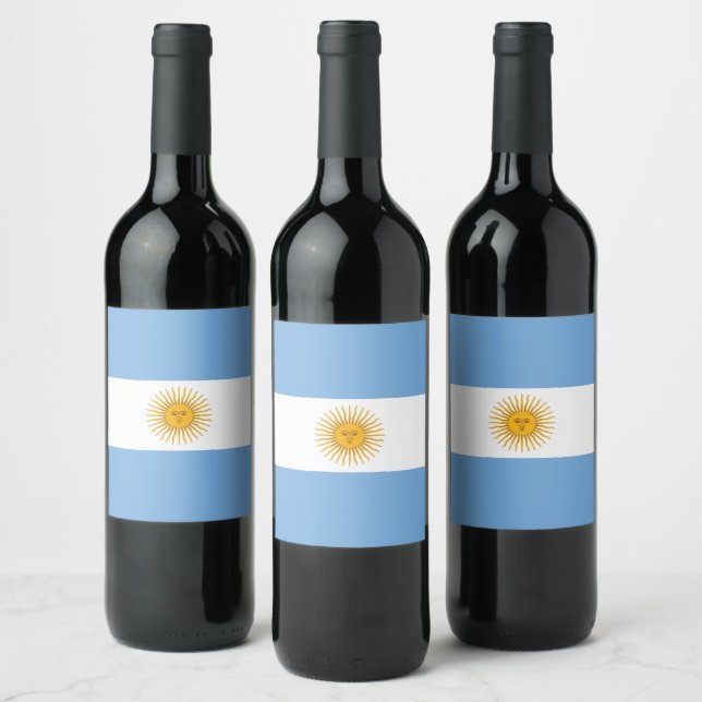 Argentina flag wine label (Bottles)