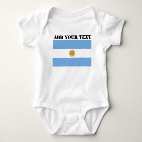 Argentina Flag World Cup 2022 Football Soccer Baby Bodysuit
