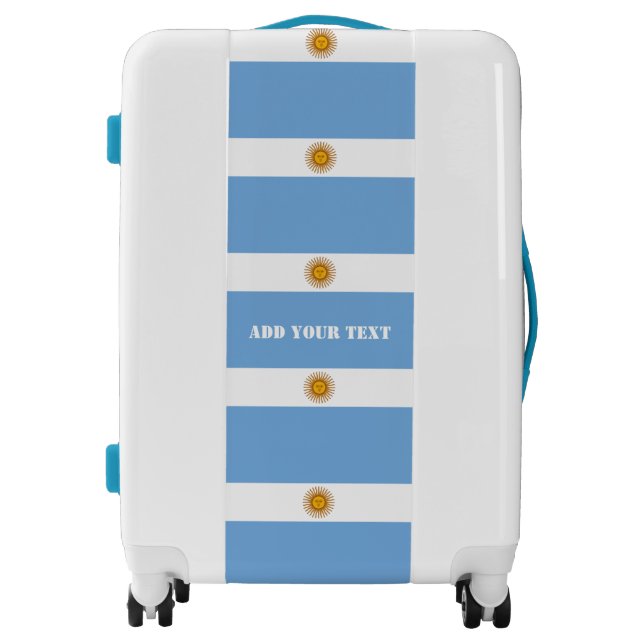 Argentina Flag World Cup 2022 Football Soccer Luggage (Front)