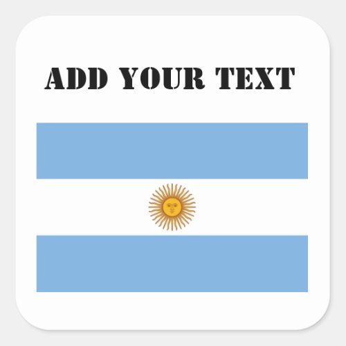 Argentina Flag World Cup 2022 Football Soccer Square Sticker