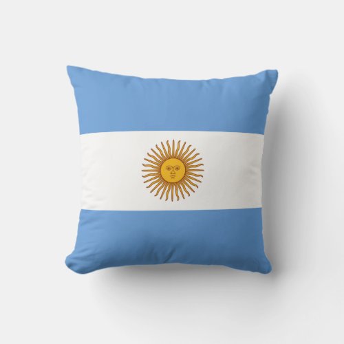 Argentina Flag x Flag Pillow