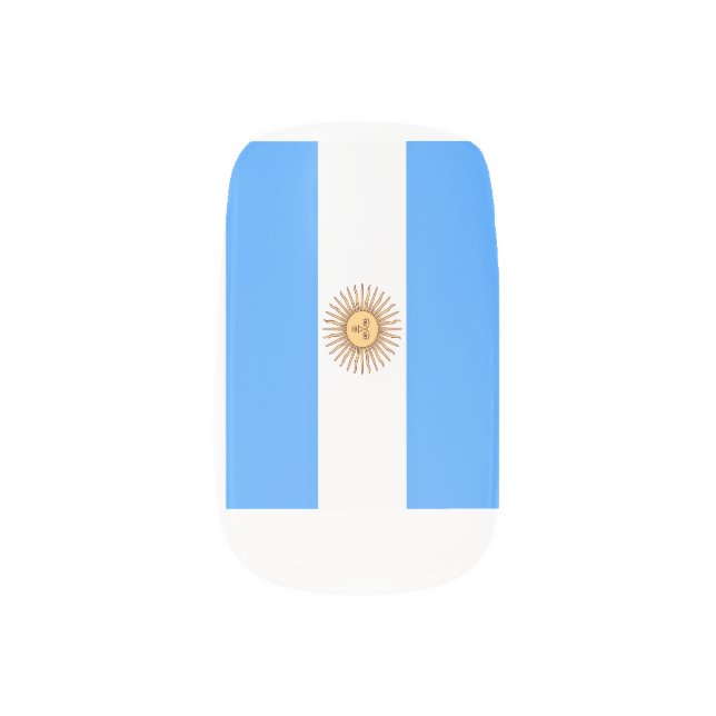 Argentina flags  minx nail art (Left Thumb)
