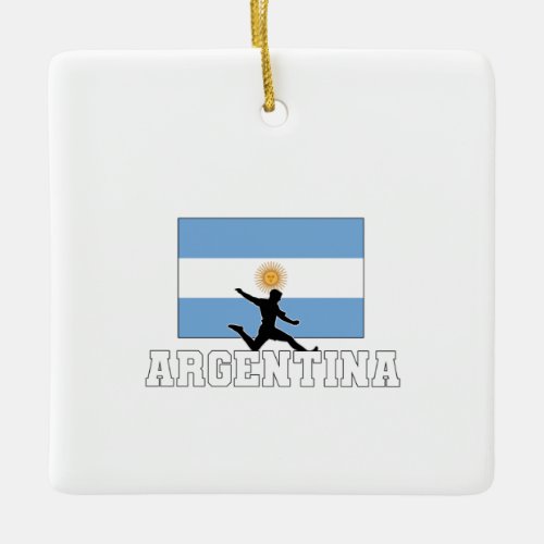 Argentina Football Soccer National Team Ceramic Ornament