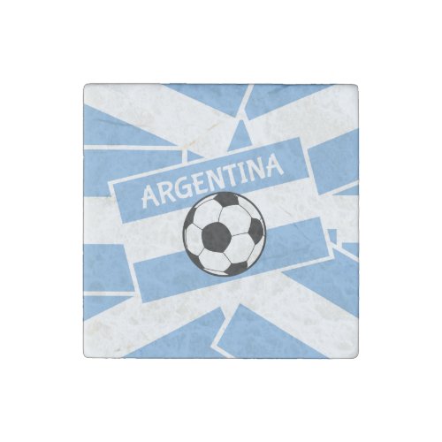 Argentina Football Stone Magnet