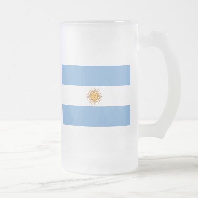 argentina frosted glass beer mug (Right)
