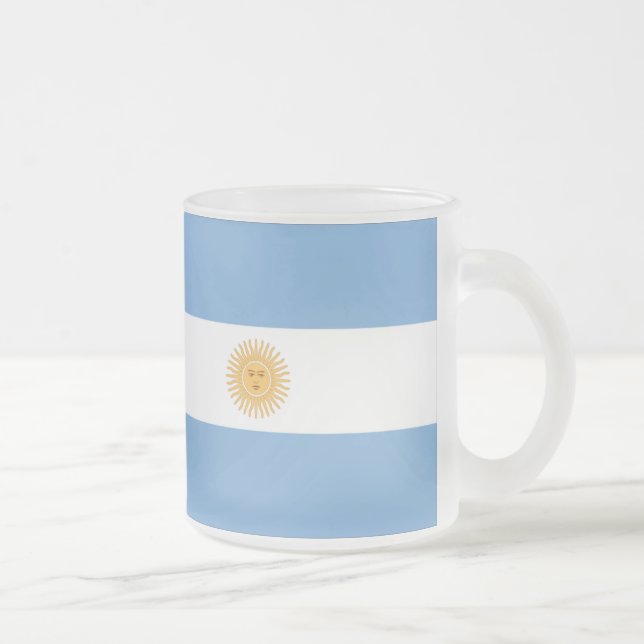 Argentina Frosted Glass Coffee Mug (Right)
