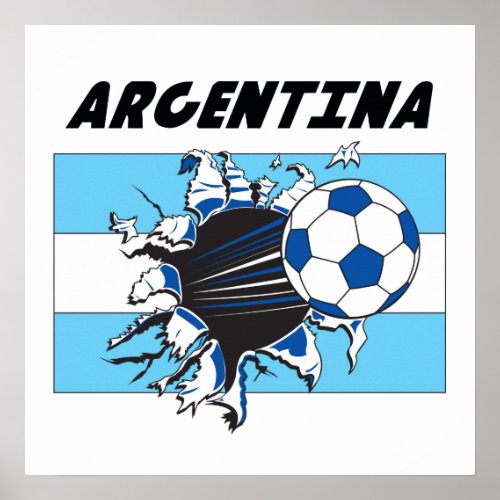 Argentina Futbol Soccer Poster