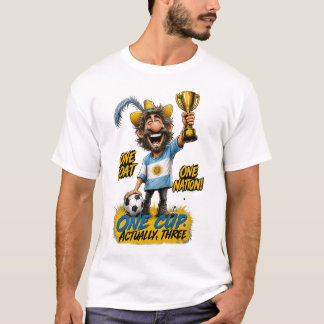 Argentina GOAT Nation Three Champs Fan T-shirt