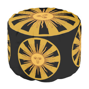 Argentina Golden Sun, Sol de Mayo design Pouf