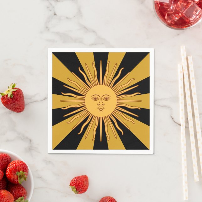 Argentina Golden Sun, Sol de Mayo Napkins (Insitu)