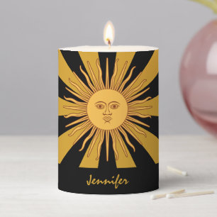 Argentina Golden Sun, Sol de Mayo Pillar Candle