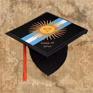 Argentina Graduate & Sun, College / University Graduation Cap Topper