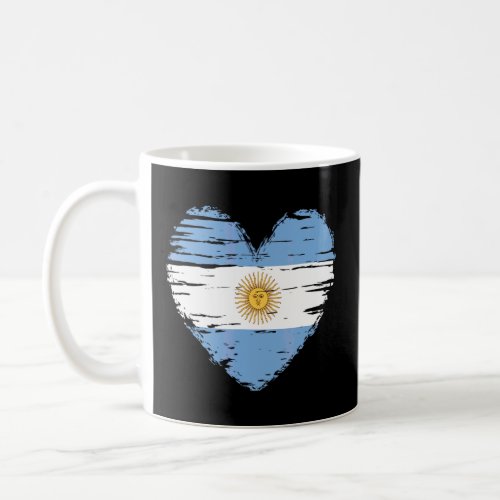 Argentina Heart Argentinian Flag Argentinian Pride Coffee Mug