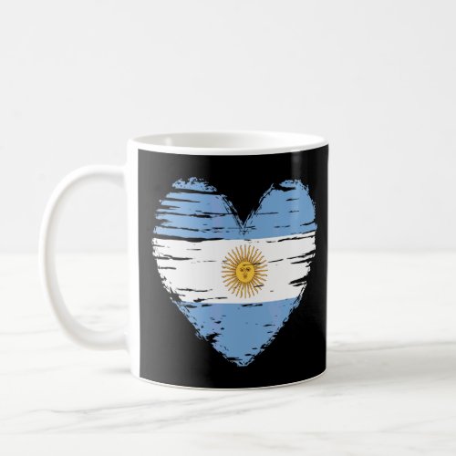Argentina Heart Argentinian Flag Argentinian Pride Coffee Mug