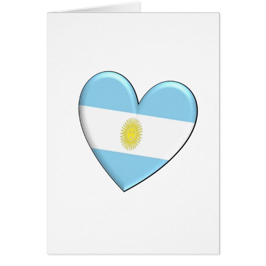 Argentina Heart Flag Cards (Front)