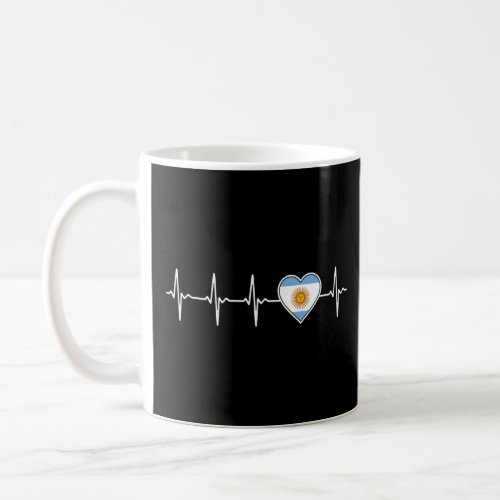 Argentina Heartbeat Argentinian Flag and Heart Lov Coffee Mug