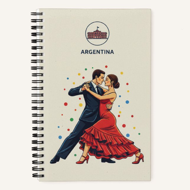 Argentina Heritage & Tango Dancers Photo Archive Notebook (Front)