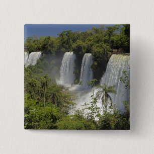 Argentina, Iguacu Falls in sun. Pinback Button