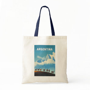 Argentina Illustration Travel Art Vintage Tote Bag