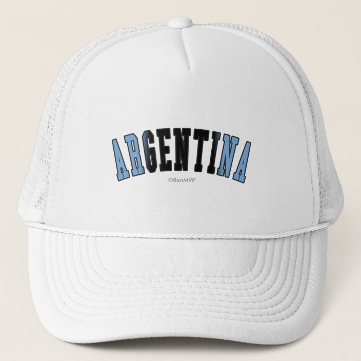 Argentina in National Flag Colors Hat