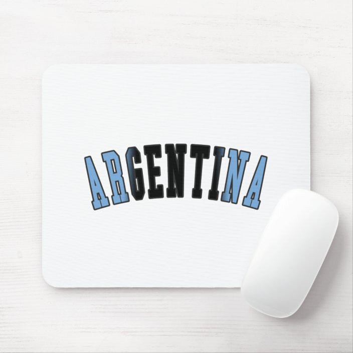 Argentina in National Flag Colors Mouse Pad