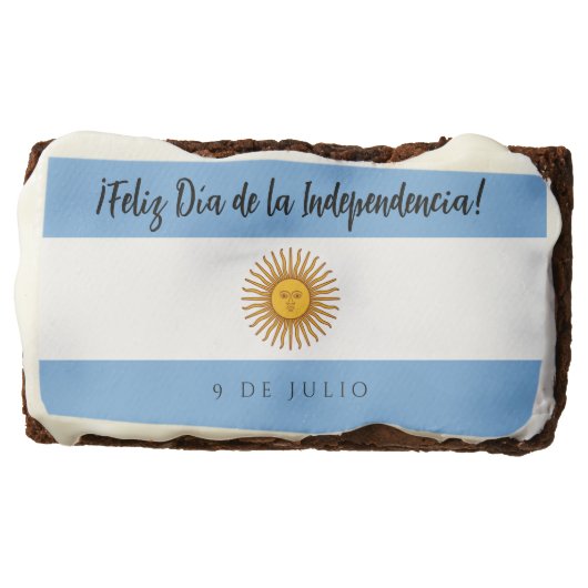 Argentina Independence Day Flag Brownie (Front)