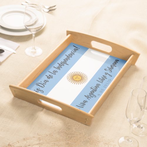 Argentina Independence Day Flag Serving Tray