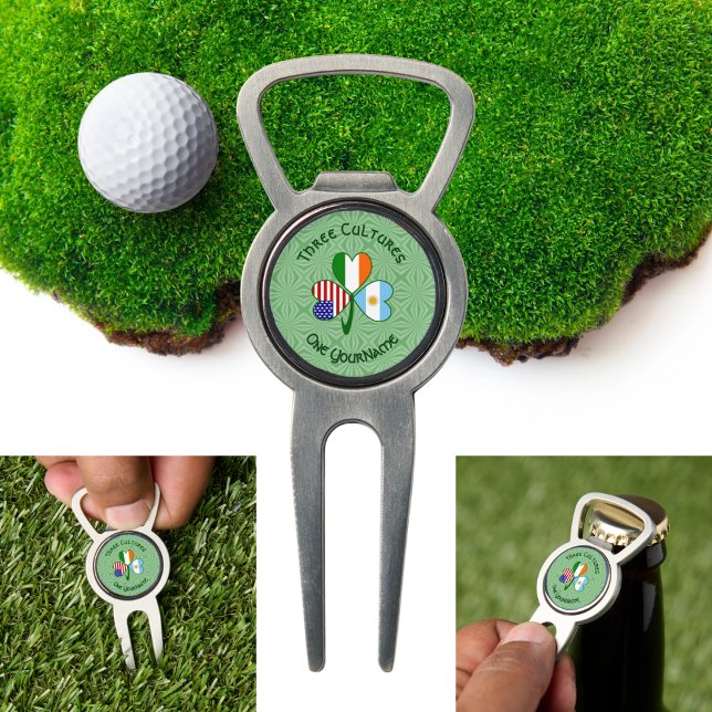 Argentina Ireland USA Shamrock Flag  Divot Tool (Creator Uploaded)