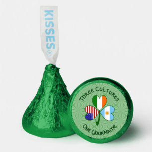 Argentina Ireland USA Shamrock Flag Personalized Hershey®'s Kisses®