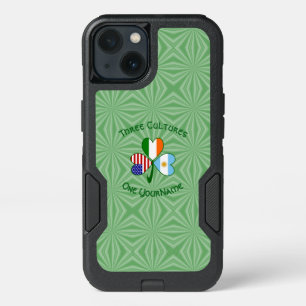 Argentina Ireland USA Shamrock Flag Personalized iPhone 13 Case