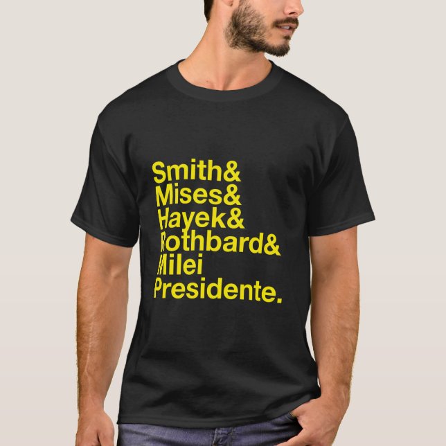 Argentina Libertaria Javier Milei Presidente 2023 T-Shirt (Front)