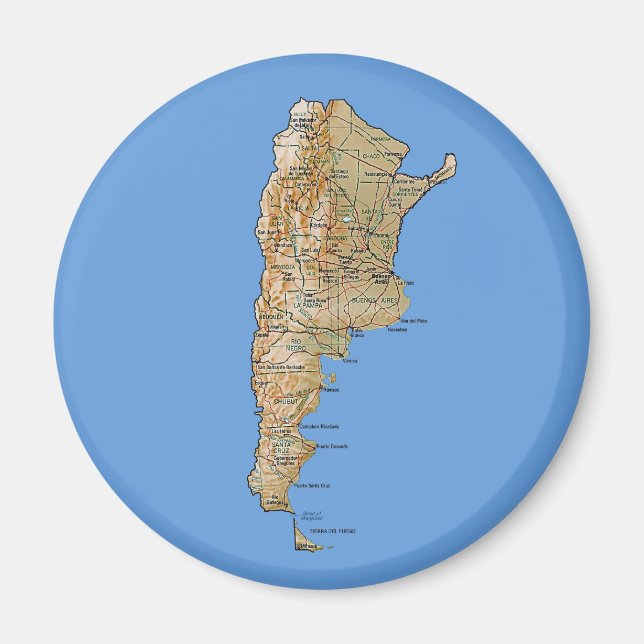 Argentina Map Magnet (Front)