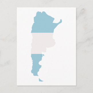 Argentina map postcard