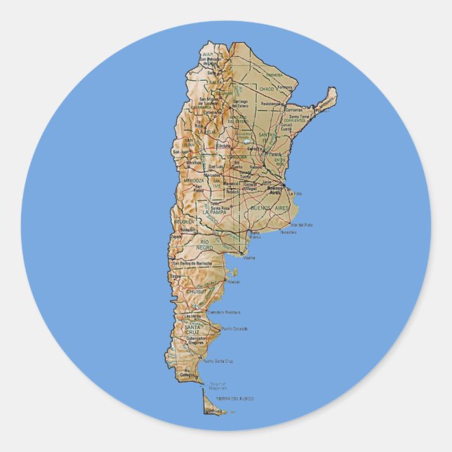 Argentina Map Sticker (Front)