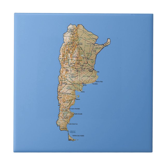 Argentina Map Tile (Front)