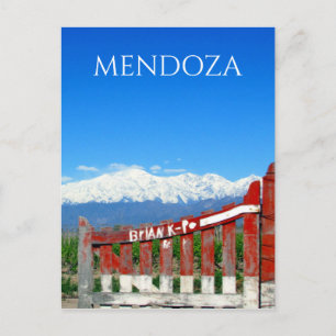argentina mendoza andes postcard